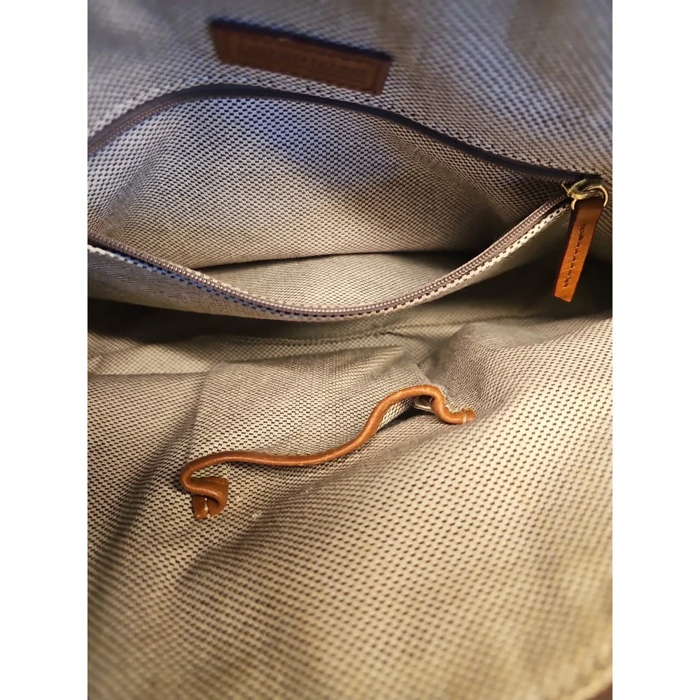 Dooney & Bourke Shadow Satchel Medium Monogram Blue Brown Florentine